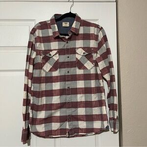 Vans Men’s Plaid Off the Wall Button Up Long Sleeve Tailored Fit Size large